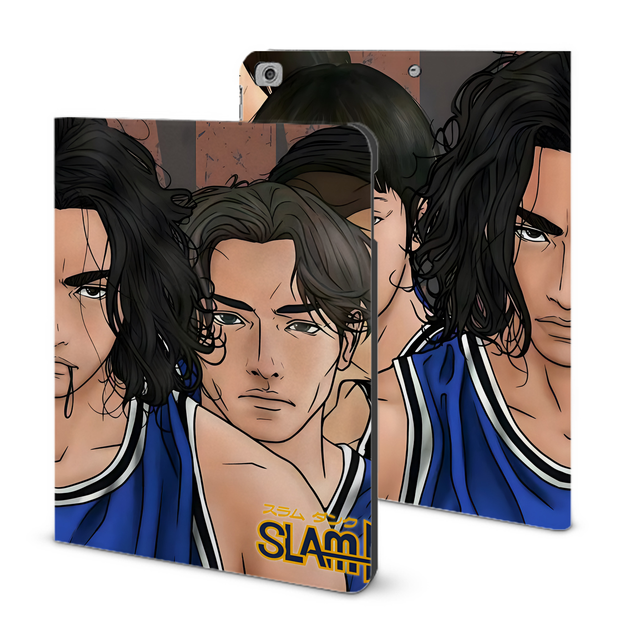 （画像用） SLAM DUNK／スラムダンク IPad ケース ブック型 PUレザー TPU 耐衝撃 軽量 薄型 ペン収納なし 全面保護 IPad 各モデル対応